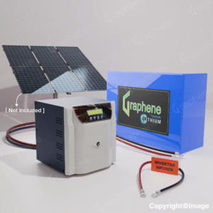 GRAPHENE 24 Volt 100AH Smart Lithium Battery, 2650VA MPPT Pure Sine Wave Solar Hybrid Inverter ,With Long Life Up to 20 Years, comes with 5 Years Warranty