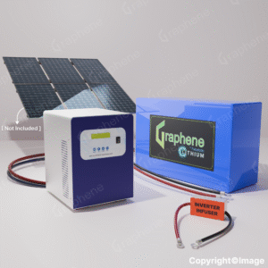 GRAPHENE 24 Volt 100AH Smart Lithium Battery, 3250VA MPPT Pure Sine Wave Solar Hybrid Inverter ,With Long Life Up to 20 Years, comes with 5 Years Warranty