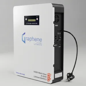 Graphene Lithium 1500VA Inverter with Upto 20 Years Life | Inbuilt 1400Wh Battery | Pure Sine Wave | UPS for Medium to Long Power Cuts | Integrated Home Power Backup Solution | 5-Year Warranty