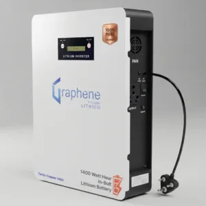 Graphene Lithium 1500VA Inverter with Upto 20 Years Life | 100% Copper | Inbuilt 1400Wh Battery | Pure Sine Wave | UPS for Medium to Long Power Cuts | Integrated Home Power Backup Solution | 7-Year Warranty